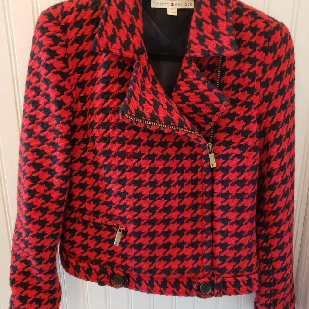 Tommy Hilfiger navy and red jacket sz 6
